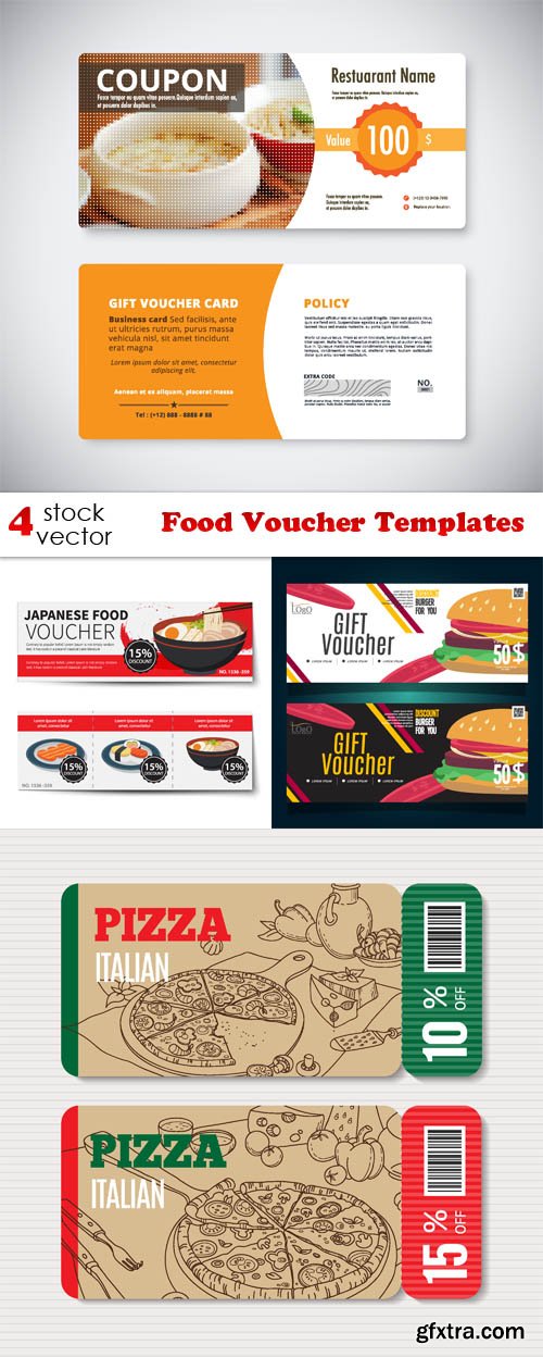 Vectors - Food Voucher Templates