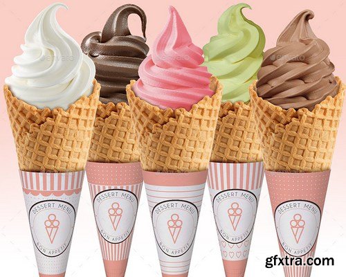 GraphicRiver - Packaging Mock Up Ice Cream / Yogurt Cup / Cone 16508063