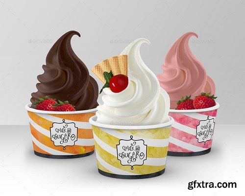 GraphicRiver - Packaging Mock Up Ice Cream / Yogurt Cup / Cone 16508063