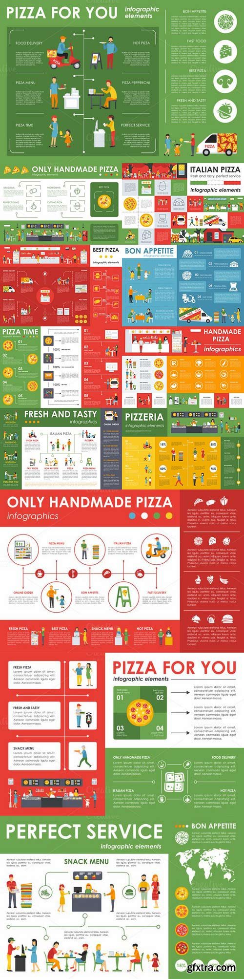 CM - 12 Pizzeria Flat Infographics 694020