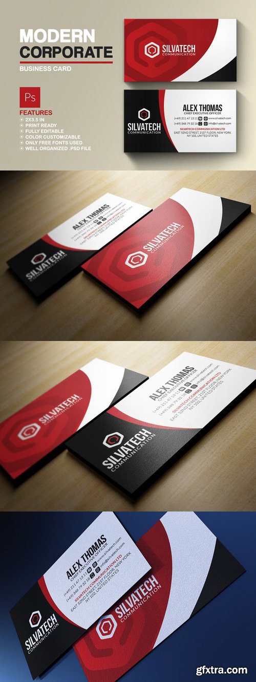 CM - Modern Corporate Business Card 693945