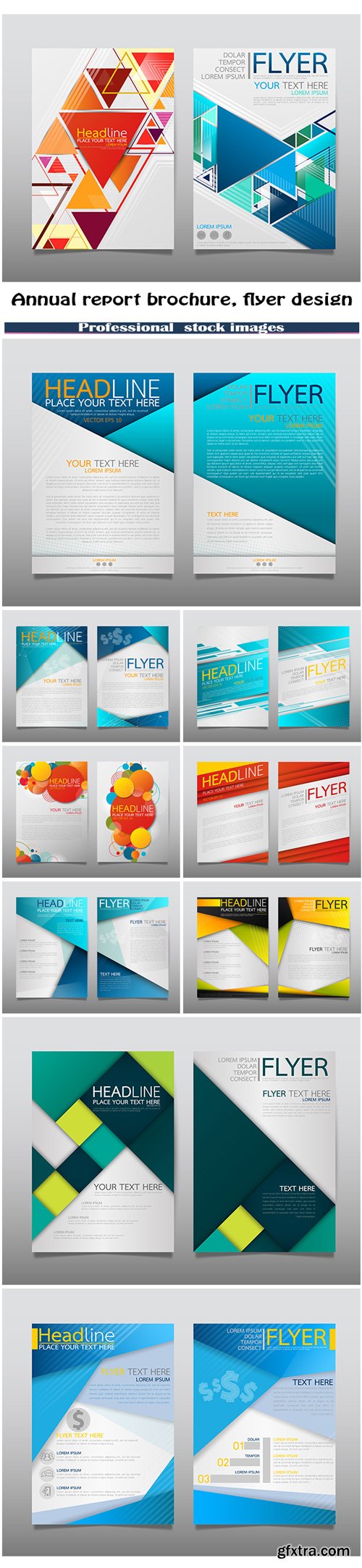 Annual report brochure, flyer design template