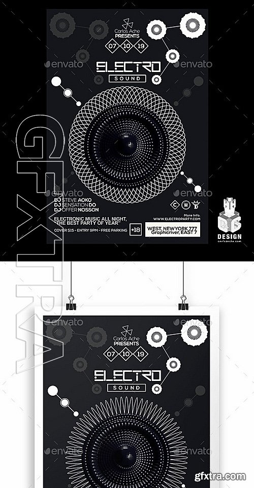 GraphicRiver - Electro Sound Flyer - Poster Template 12190742