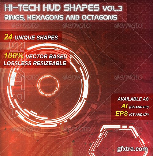 GraphicRiver - Hi-Tech HUD Shapes Vol3 2032689