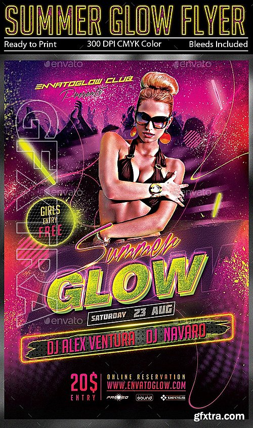 GraphicRiver - Summer Glow Party Flyer 11539022