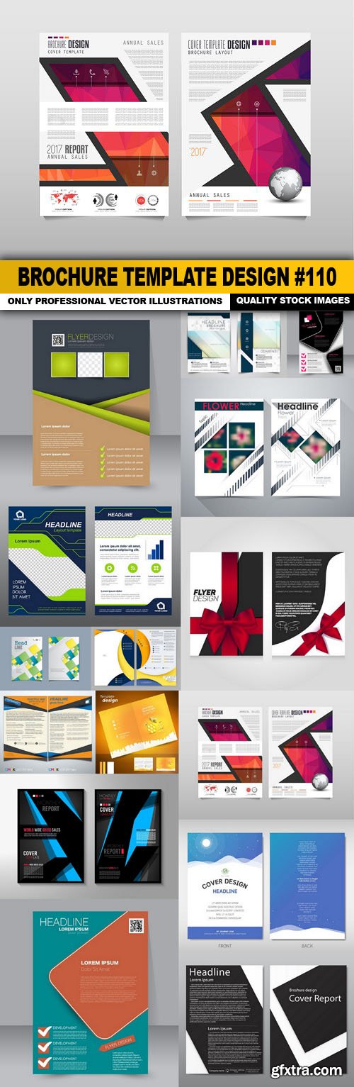 Brochure Template Design #110 - 15 Vector