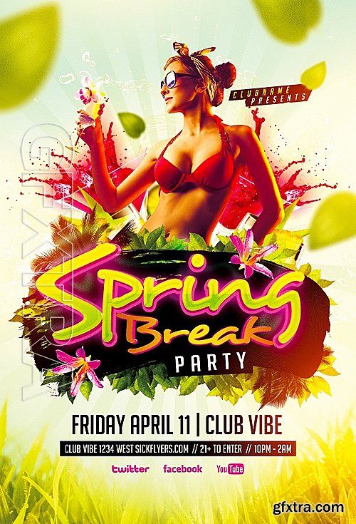 SPring Break Party Flyer