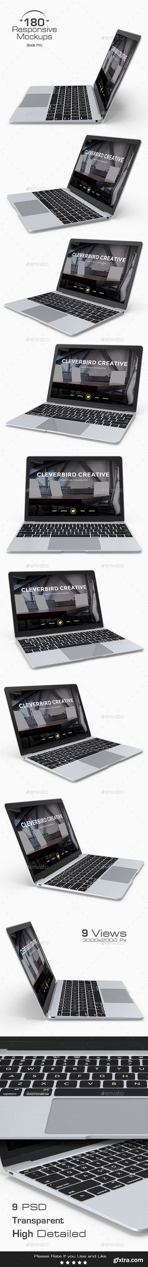 GraphicRiver - 180 Responsive 3D Mockup - Mac Book Pro - 16607941