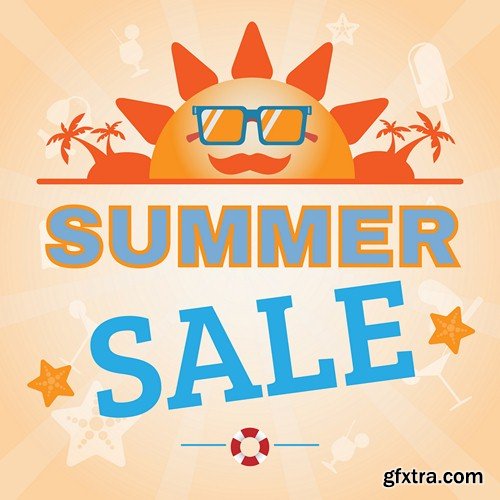 Summer sale banner-5xEPS