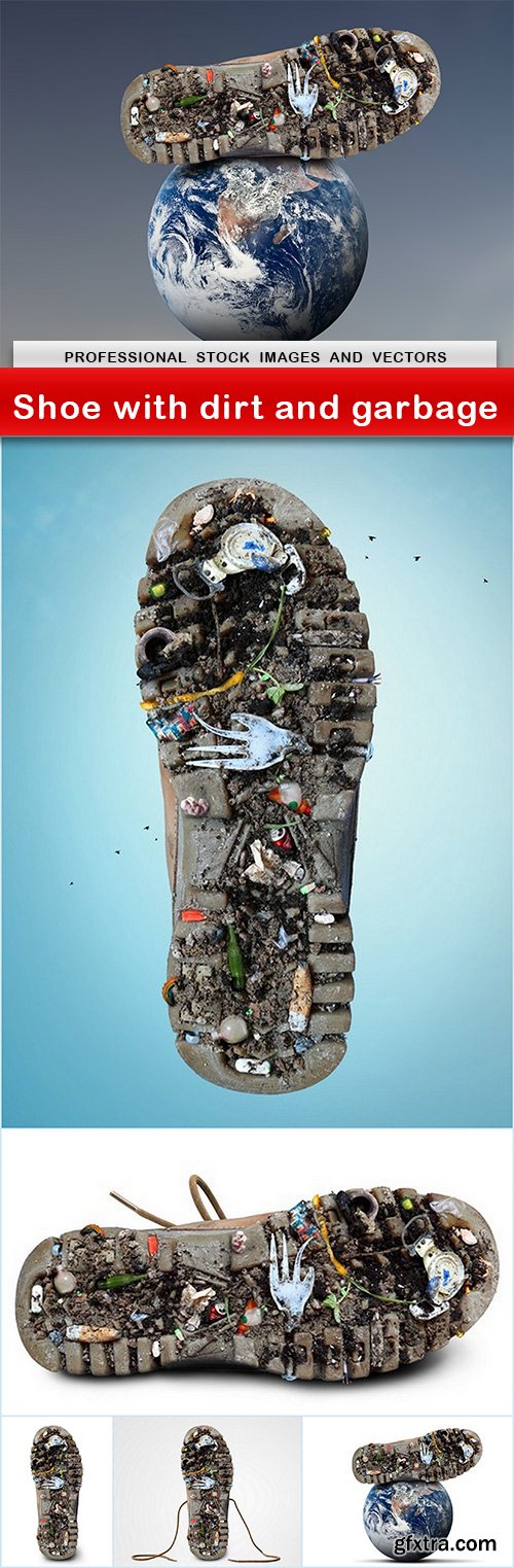 Shoe with dirt and garbage - 6 UHQ JPEG