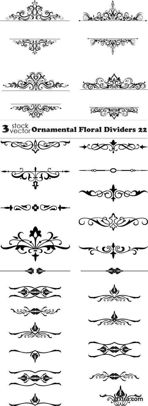 Vectors - Ornamental Floral Dividers 22