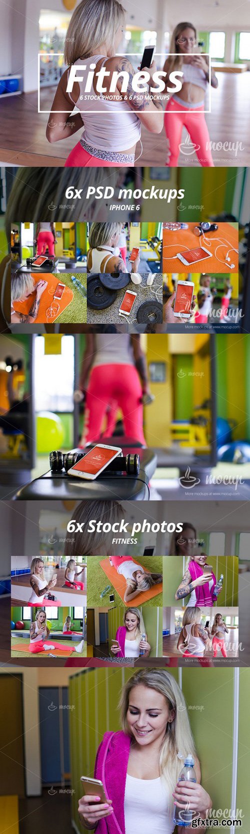 CM - 6 Mockups & 6 Photos iPhone Fitness 729319