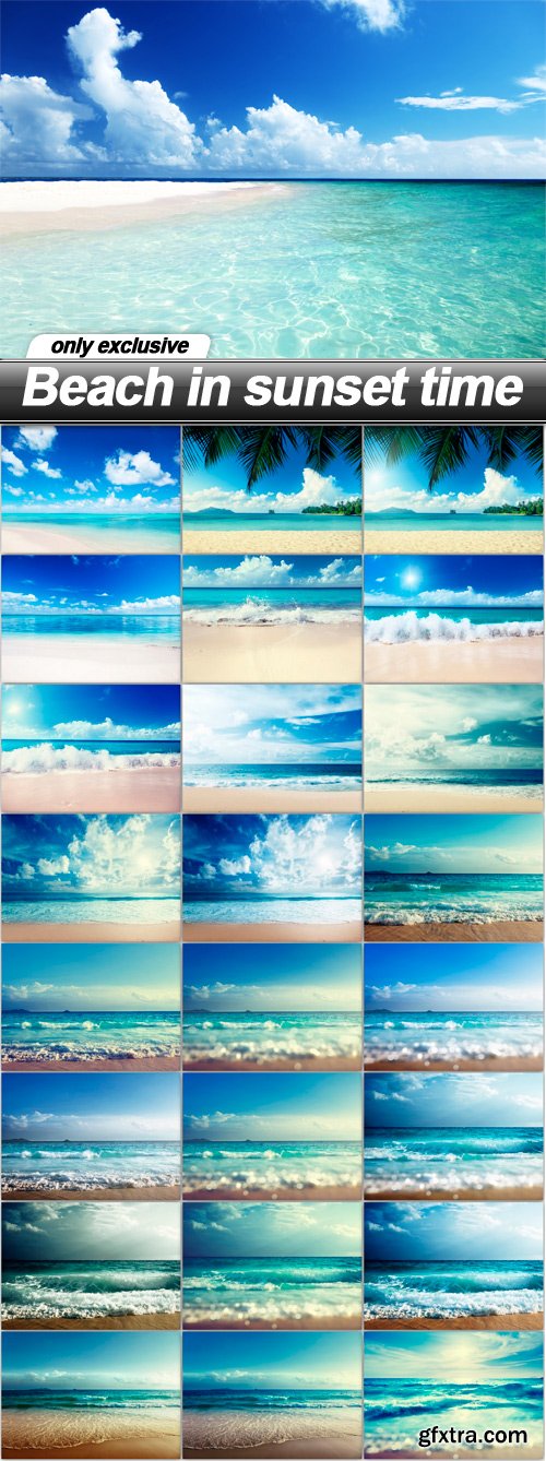 Beach in sunset time - 25 UHQ JPEG