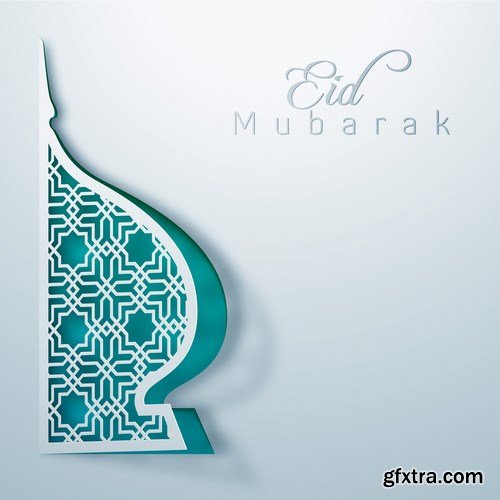 Eid Mubarak Papercut Style 9 - 48 EPS