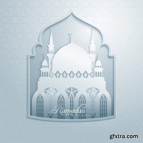 Eid Mubarak Papercut Style 9 - 48 EPS