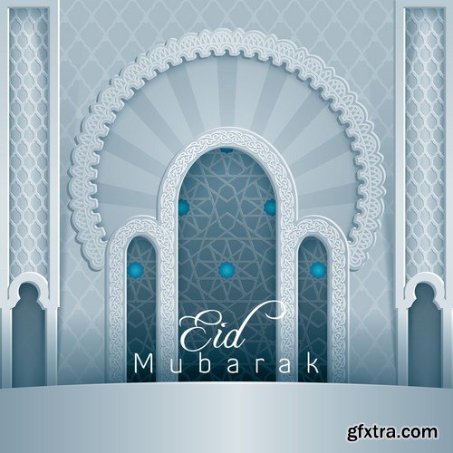 Eid Mubarak Papercut Style 9 - 48 EPS