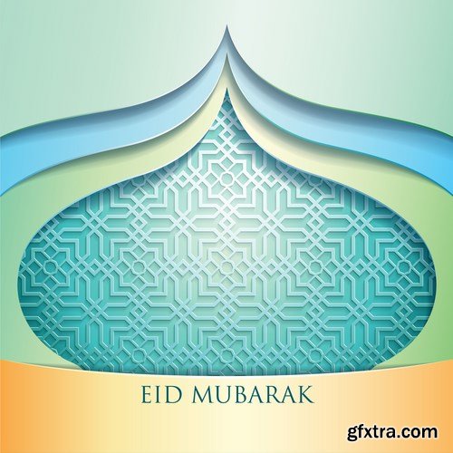 Eid Mubarak Papercut Style 9 - 48 EPS