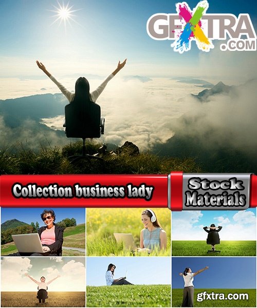 Collection business lady in the meadow grass field 25 HQ Jpeg