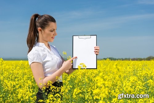 Collection business lady in the meadow grass field 25 HQ Jpeg