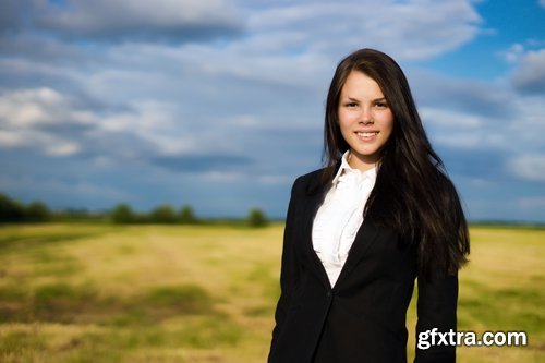 Collection business lady in the meadow grass field 25 HQ Jpeg