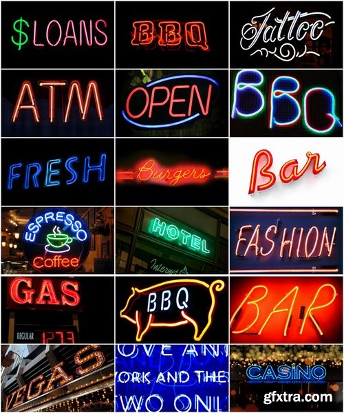 Collection neon sign filament inert gas 25 HQ Jpeg