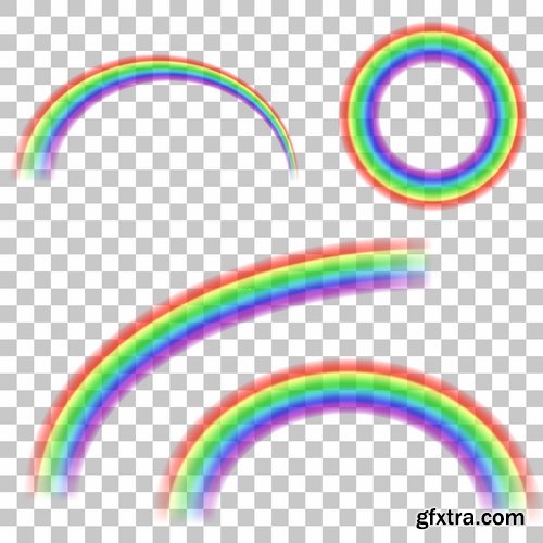 Collection rainbow colored thread strip tape 25 EPS