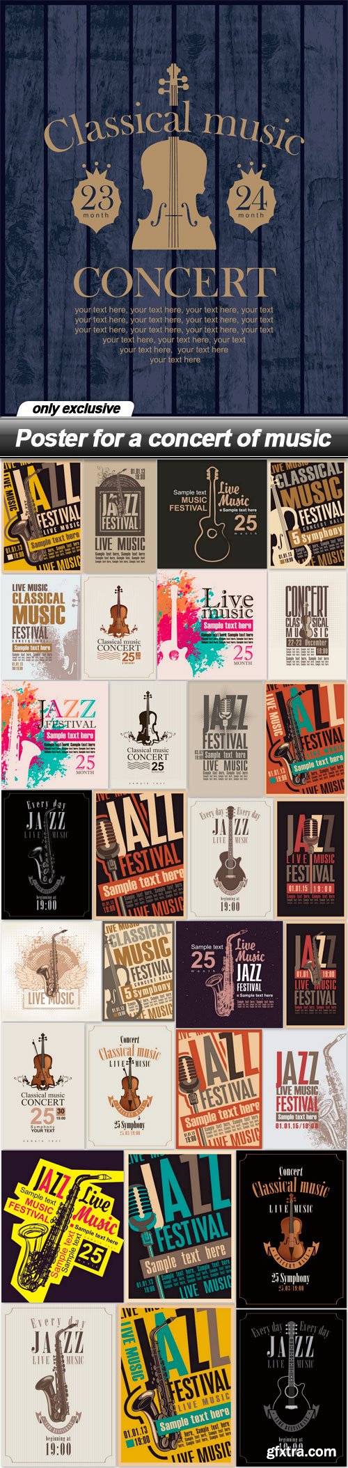 Poster for a concert of music - 31 EPS