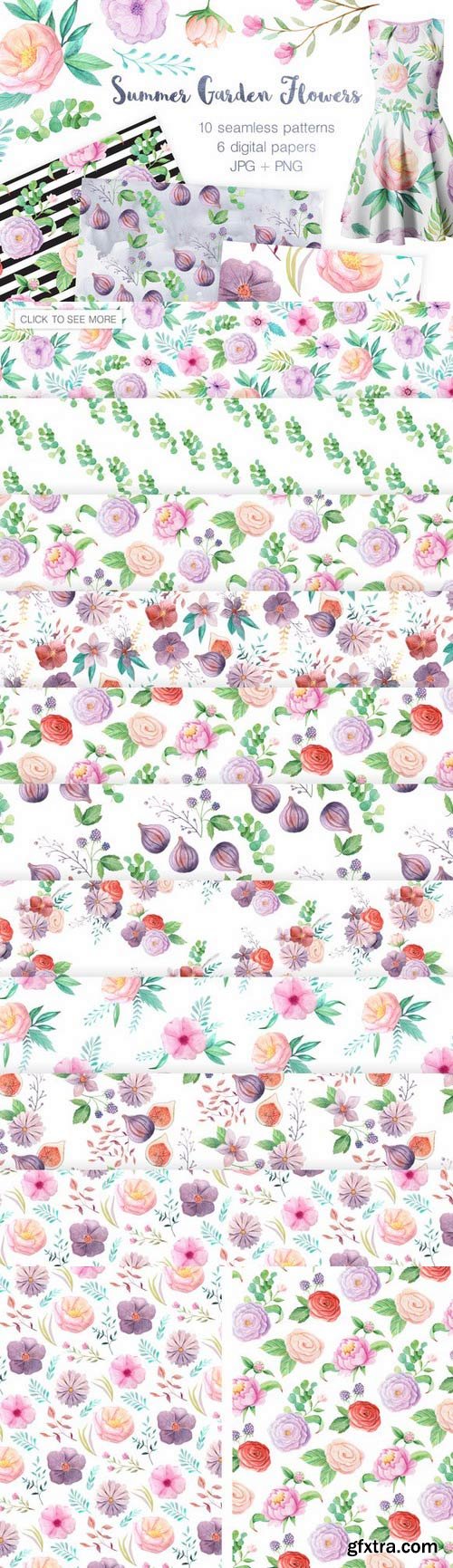 CM - Summer Floral Seamless Patterns 689394