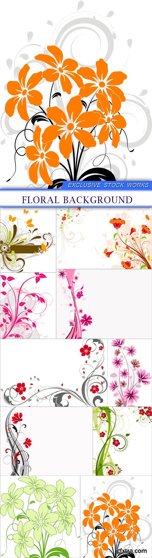 Floral background 10X EPS