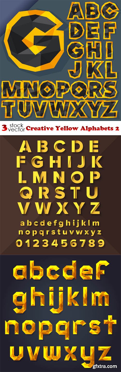 Vectors - Creative Yellow Alphabets 2