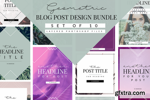 CM - Geometric Blog Template Bundle 693704