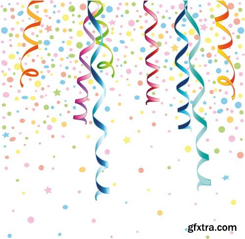 garlands and confetti background 10X EPS