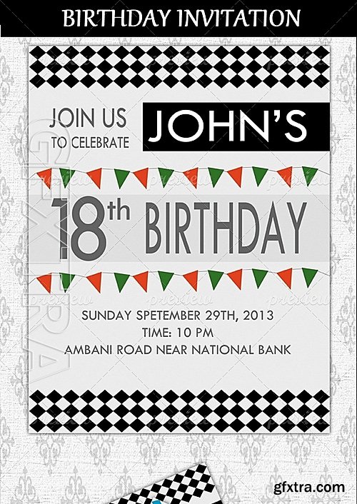 Birthday Party Invitation Cards 2217