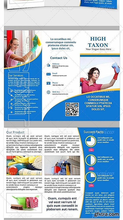 Clean Service Brochure Template 2083