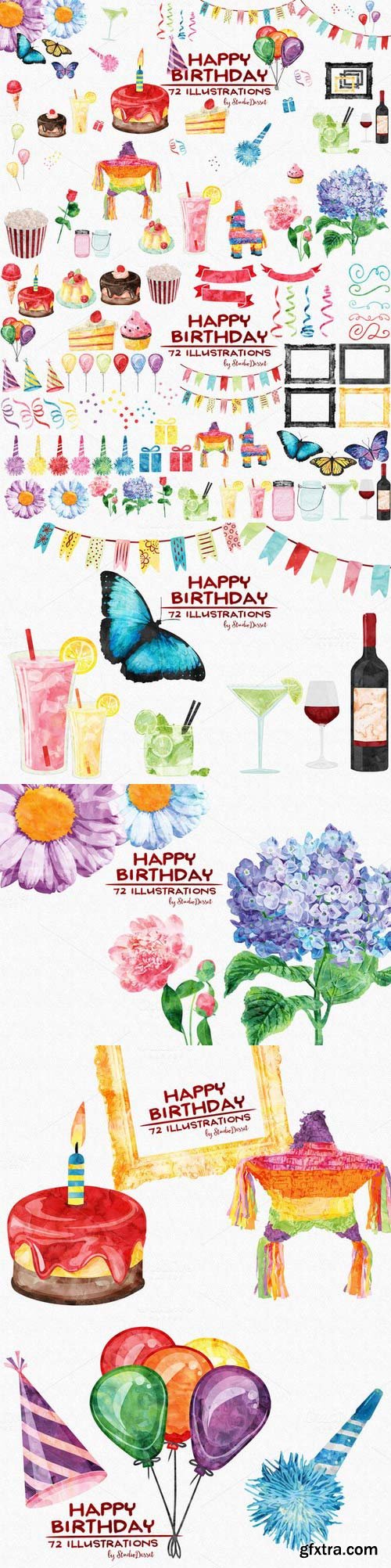 CM - Birthday - Watercolor Cliparts 693862