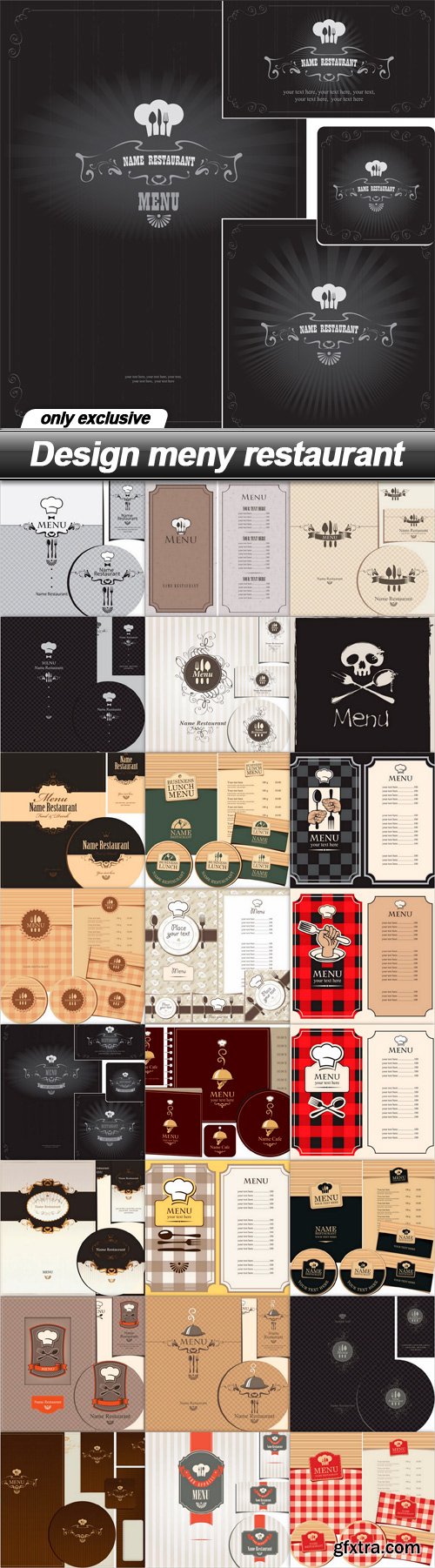 Design meny restaurant - 25 EPS