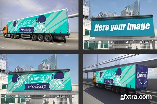 CM - Truck and Billboard Mockup 741648