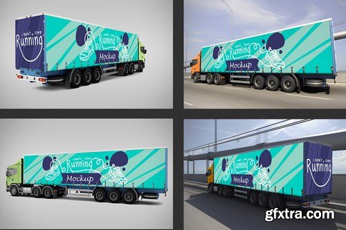 CM - Truck and Billboard Mockup 741648