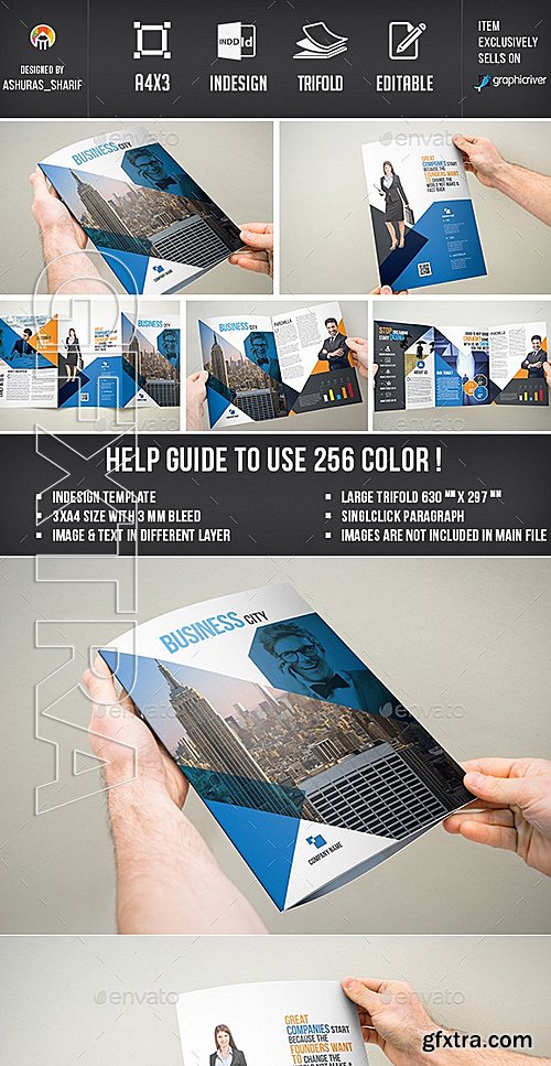 GraphicRiver - Trifold Brochure A4x3 12629322