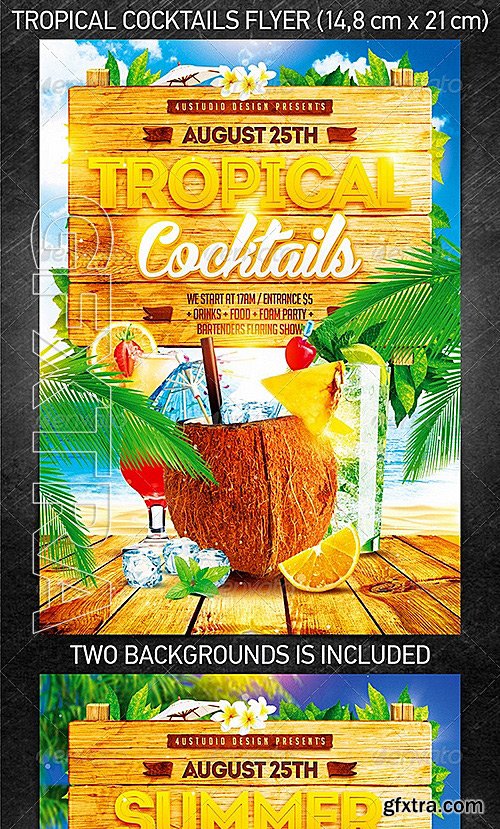 GraphicRiver - Tropical Cocktails Party Flyer 8269809