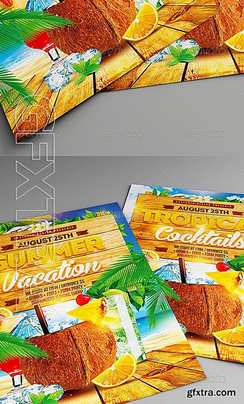 GraphicRiver - Tropical Cocktails Party Flyer 8269809