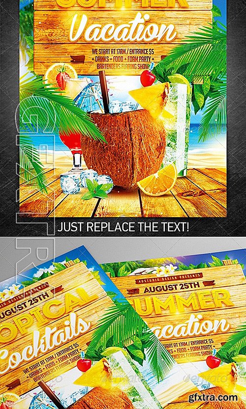 GraphicRiver - Tropical Cocktails Party Flyer 8269809