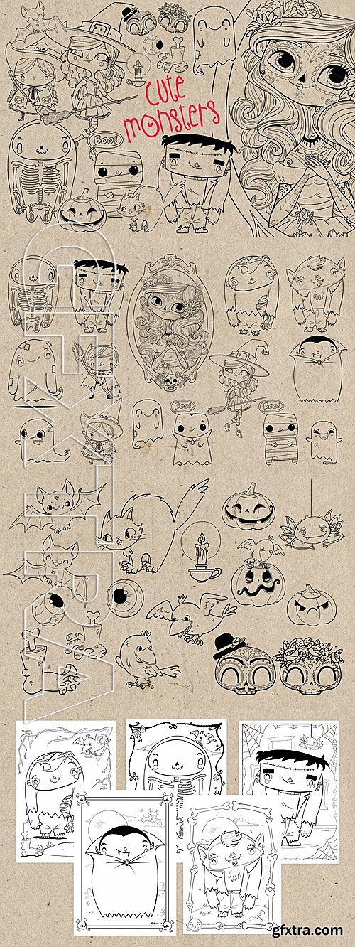 CM - Cute Monsters Stamp Bundle 720604