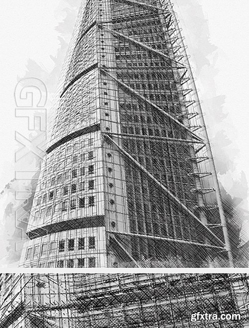 GraphicRiver - Architect Photoshop Action - Sketch Effect Creator 16564946