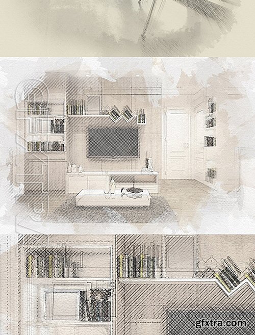 GraphicRiver - Architect Photoshop Action - Sketch Effect Creator 16564946