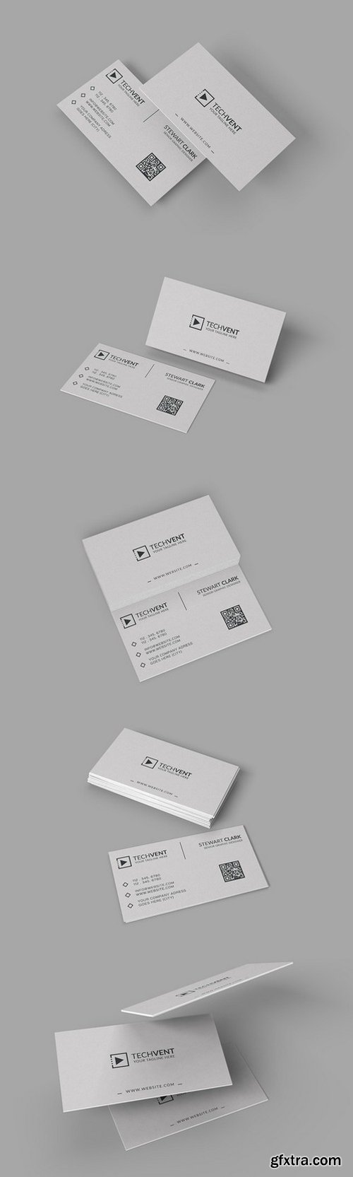 CM - Gray Minimal Business Card 646292