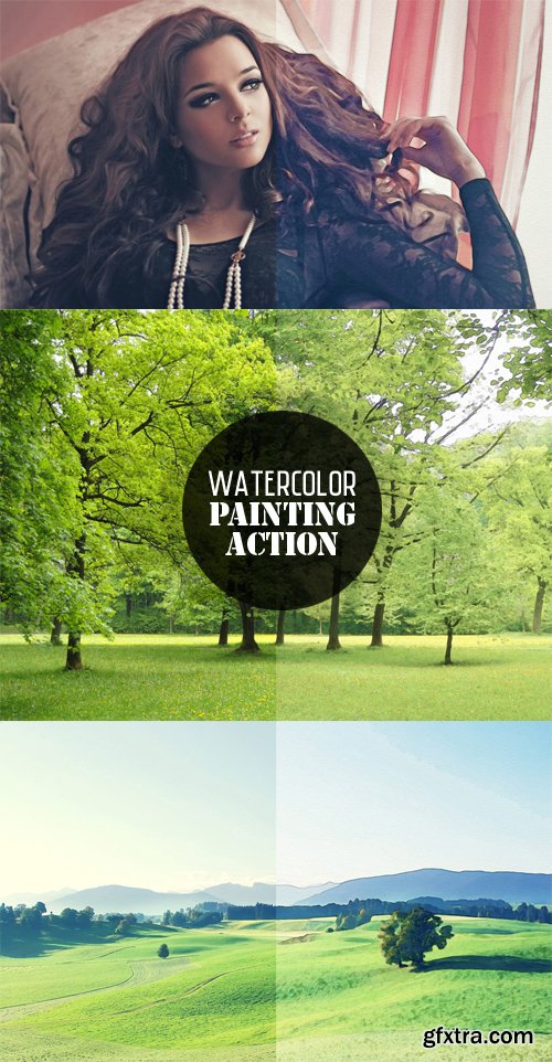 Watercolor Painting Photoshop Action