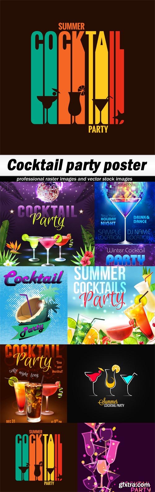 Cocktail party poster-8xEPS