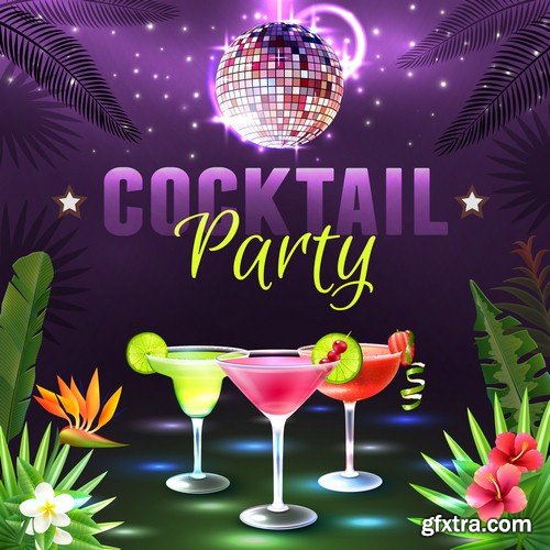 Cocktail party poster-8xEPS