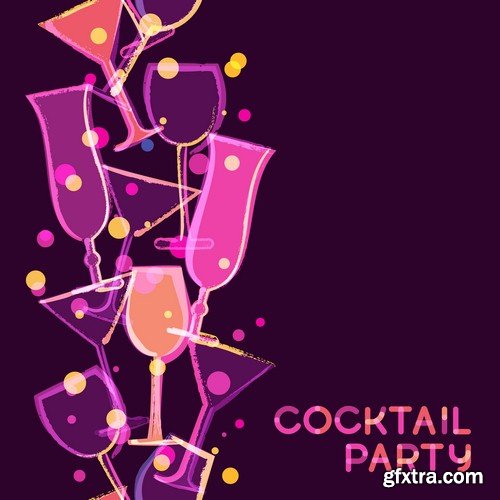 Cocktail party poster-8xEPS